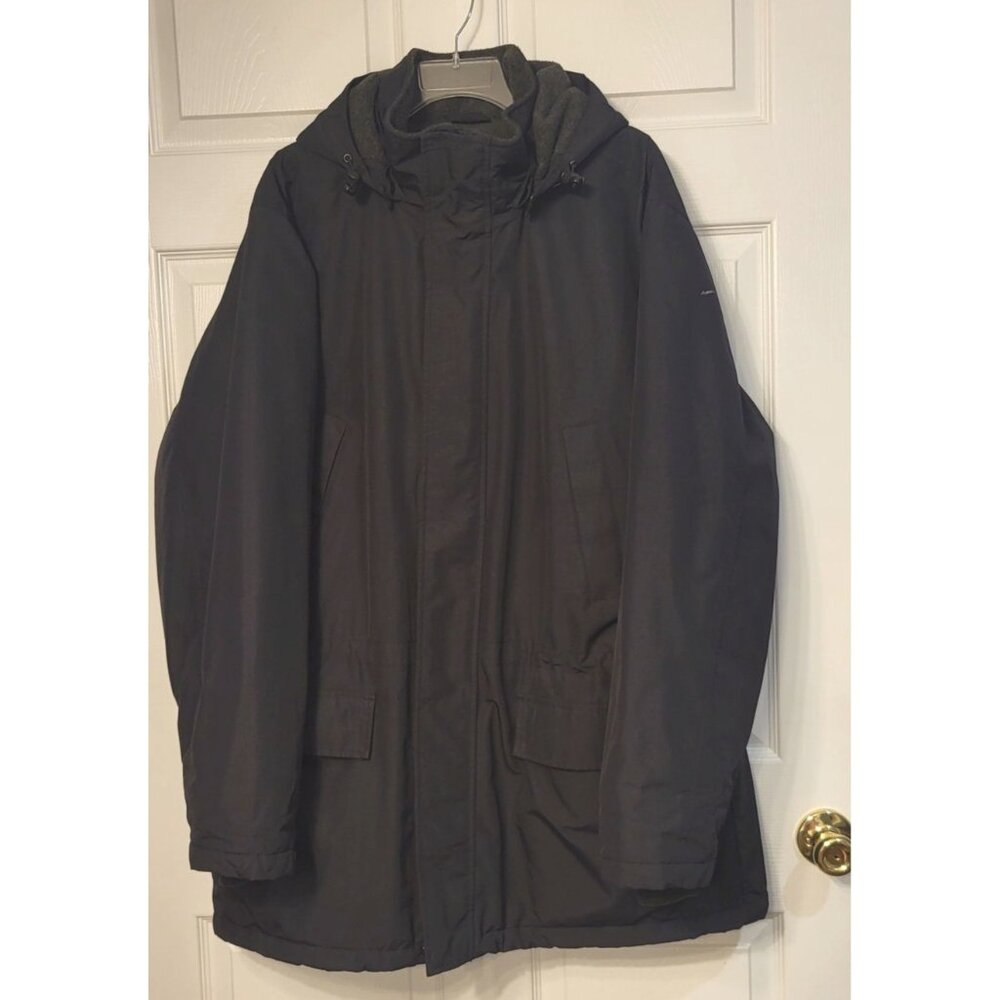 Men's Lands End Squall Hooded Barn Chore Jacket XL Insulated Pockets Winter